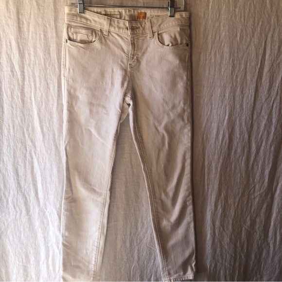 Pilcro and the Letterpress Anthropologie ivory denim jeans Stet fit size 28 - Picture 2 of 9